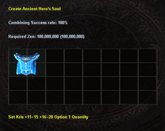 Ancient Hero's Soul Requirements